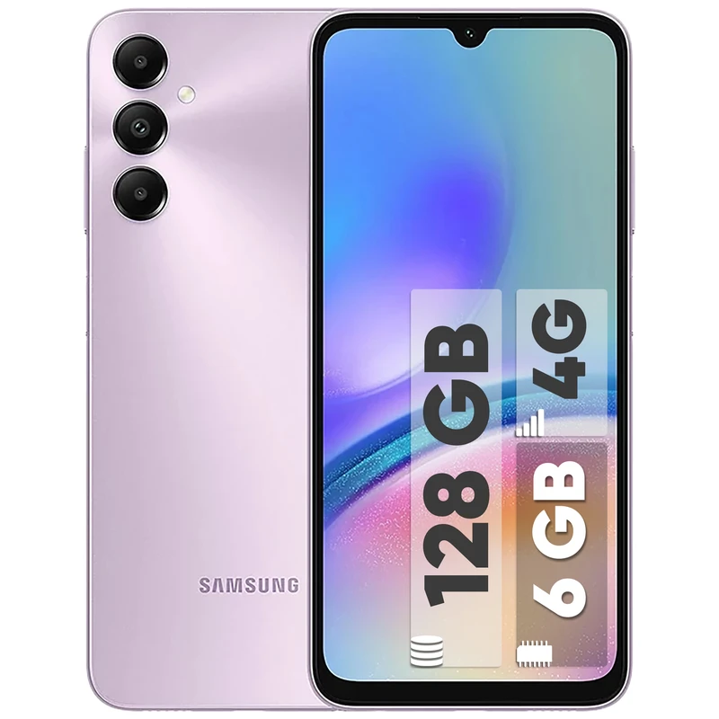 گوشی موبايل سامسونگ مدل Galaxy A05s 4G ظرفیت 128 گیگابایت رم 6 گیگابایت - 18 ماه گارانتی شرکتی و ریجستر شده