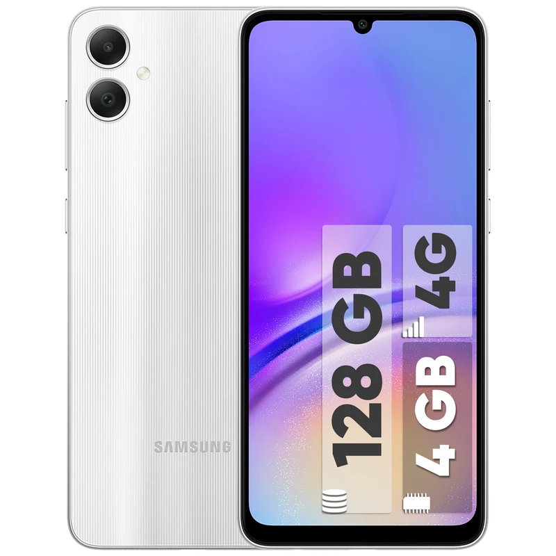 گوشی موبايل سامسونگ مدل Galaxy A05 4G ظرفیت 128 گیگابایت رم 4 گیگابایت -18 ماه گارانتی شرکتی و ریجستر شده