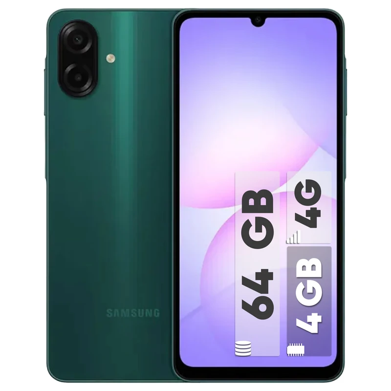 گوشی موبایل سامسونگ مدل Galaxy A07 دو سیم کارت ظرفیت 64 گیگابایت و رم 4 گیگابایت - چین - دارای 18 ماه گارانتی شرکتی و ریجستر شده