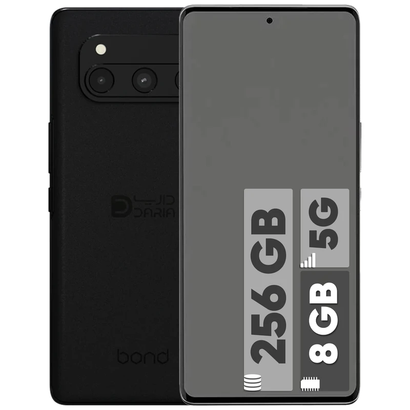 گوشی موبایل داریا مدل bond 5G دو سیم کارت ظرفیت 256 گیگابایت و رم 8 گیگابایت - نسخه امارات - دارای 18 ماه گارانتی و ریجستر شده