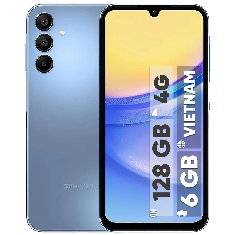 گوشی موبایل سامسونگ مدل Galaxy A15 4G ظرفیت 128 گیگابایت رم 6 گیگابایت - ویتنام - 18 ماه گارانتی شرکتی و ریجستر شده