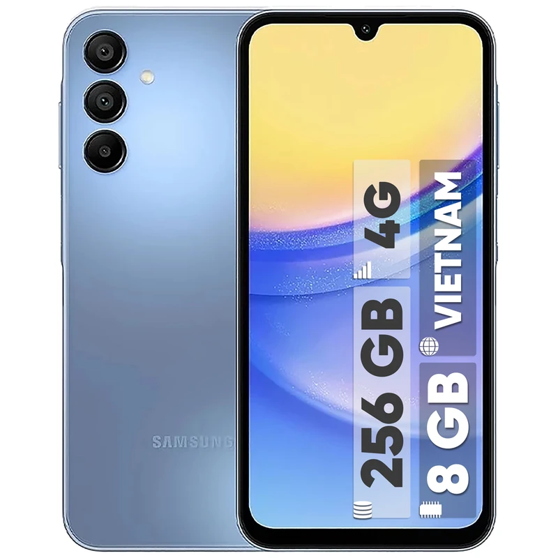 گوشی موبایل سامسونگ مدل Galaxy A15 4G ظرفیت 256 گیگابایت رم 8 گیگابایت - ویتنام - 18 ماه گارانتی شرکتی و ریجستر شده